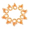 Transparent Plastic Lobster CLaw Clasps, Sandy Brown, 26x19x6mm, Hole: 2mm