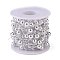 Christmas Tree Round Beaded Garland, Plastic Imitation Pearl Beaded Trim, for Decorating Wedding Party Supplies, with Spool, Silver, 3mm and 8mm, about 10m/roll.