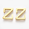 304 Stainless Steel Pendants, Golden, Letter, Letter.Z, 12x10.5x3mm, Hole: 1.8mm