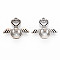 Tibetan Style Alloy Pendant Rhinestone Settings, Cadmium Free & Lead Free, Wing, Antique Silver, Fit for 1mm Rhinestone, 24x25x5.5mm, Hole: 1.8mm