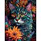 AB Color Flower Cat DIY Diamond Painting Kit, Including Resin Rhinestones Bag, Diamond Sticky Pen, Tray Plate and Glue Clay, Orange, 400x300mm