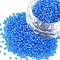 12/0 Grade A Round Glass Seed Beads, Transparent Colours Rainbow, Sky Blue, 12/0, 2x1.5mm, Hole: 0.9mm, about 30000pcs/bag