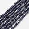 Natural Sapphire Bead Strands, Faceted, Round, 3mm, Hole: 0.5mm, about 120~129pcs/strand, 15.5 inch(39cm)