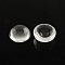 Transparent Half Round Glass Cabochons, Clear, 20~21x8.5~10mm