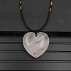 Natural Rose Quartz Pendant Necklaces XA8803-04-1