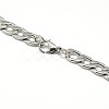 Tarnish Resistant Fashionable 304 Stainless Steel Curb Chain/Twisted Chain Necklaces STAS-A028-N126P-3