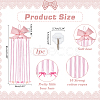 Polyester Bowknot Wooden Hairpin Hair Clip Hanging Holder Storage Organizer AJEW-WH0596-837-2