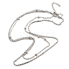 Brass Double Layer Necklaces NJEW-D302-54P-4