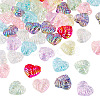 35Pcs UV Plating Iridescent Acrylic Beads OACR-TA0004-20-3