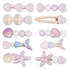 2 Bags 2 Styles Resin & Alloy Alligator Hair Clips AJEW-CY0001-39C-6