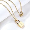 304 Stainless Steel Rolo Chain Pendant Necklaces NJEW-S444-01G-05-1