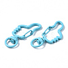 Spray Painted Eco-Friendly Alloy Swivel Snap Hooks Clasps PALLOY-T080-11-NR-4