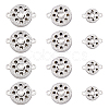 18Pcs 3 Style Alloy Snap Button FIND-FH0006-36-1