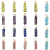 20Pcs 5 Styles Natural & Synthetic Gemstone Pendants PALLOY-YW00084-1