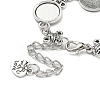 Antique Silver Plated Alloy Link Chain Bracelet Making MAK-K023-03E-AS-3