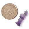 Gradient Color Natural Lavender Amethyst & Natural Blue Lace Agate Chip Beaded Pendants PALLOY-JF02791-03-2