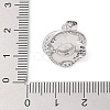 Brass Micro Pave Cubic Zirconia Pendants ZIRC-I066-06P-01-3