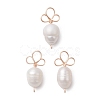 Shell Pearl Copper Wire Wrapped Carrot Pendants PALLOY-TA00182-1