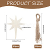40Pcs Unfinished Wooden Star Pendants Set for Painting Arts WOOD-SP0001-43-2
