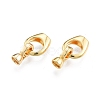 Brass Fold Over Clasps X-KK-A165-01G-3