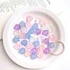 Rubberized Style Transparent Acrylic Beads OACR-L016-10-1