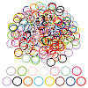 PandaHall Elite 225Pcs 15 Colors SPray Painted Zinc Alloy Jump Rings FIND-H0010-91B-1