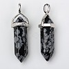 Natural Gemstone Double Terminated Pointed Pendants G-F295-05-2