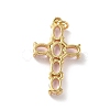 Rack Plating Brass Micro Pave Cubic Zirconia Pendants LS-KK-A160-02G-3