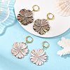 Natural Shell 202 Stainless Steel Dangle Huggie Hoop Earrings for Women EJEW-JE07439-01-1