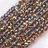 Electroplate Glass Faceted Rondelle Beads Strands EGLA-D020-3x2mm-14-1