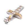 304 Stainless Steel Big Pendants STAS-H351-15GP-3