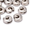 Letter Slider Beads for Watch Band Bracelet Making ALRI-O012-G-NR-1