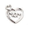 Rack Plating Brass Micro Pave Cubic Zirconia Pendants KK-K270-28P-2