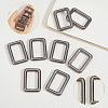 8Pcs Zinc Alloy Rectangle Buckle Ring PURS-SP0001-05B-5