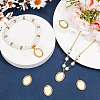 6Pcs 304 Stainless Steel Pendant Cabochon Settings STAS-BBC0004-68G-4