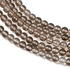 Natural Smoky Quartz Beads Strands G-N0195-02-3mm-01-4