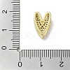 Rack Plating  Brass Micro Pave Clear Cubic Zirconia Slide Charms KK-R163-10G-3