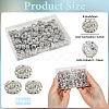 80Pcs Polymer Clay Rhinestone European Large Hole Beads with Silver Color Plated Brass Cores FPDL-LT0001-02D-2