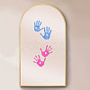 Waterproof Reflective Plastic Mirror Stickers DIY-WH0668-009-1