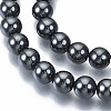 Non-magnetic Synthetic Hematite Beads Strands G-Q892-8mm-2