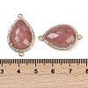 Natural Strawberry Quartz Faceted Teardrop Links G-B126-03G-05-3