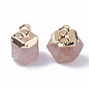 Natural Strawberry Quartz Charms X-G-S359-015E-3