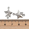 304 Stainless Steel Connector Charms STAS-L297-10P-3