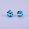 Printed Round Silicone Focal Beads SI-JX0056A-185-1