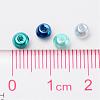 Carribean Blue Mix Pearlized Glass Pearl Beads HY-X006-4mm-03-4