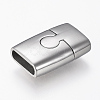 Tarnish Resistant 304 Stainless Steel Magnetic Clasps with Glue-in Ends STAS-F130-62P-1