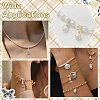4Pcs 2 Colors Brass Micro Pave Clear Cubic Zirconia Fold Over Clasps KK-CJ0004-37-7