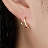 925 Sterling Silver Micro Pave Cubic Zirconia Hoop Earrings CB9976-2-3