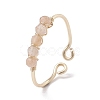 Copper Wire Wrapped Natural Sunstone Open Ring RJEW-JR00630-05-1