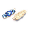 Alloy Enamel Pendants ENAM-T022-39KCG-02-2
